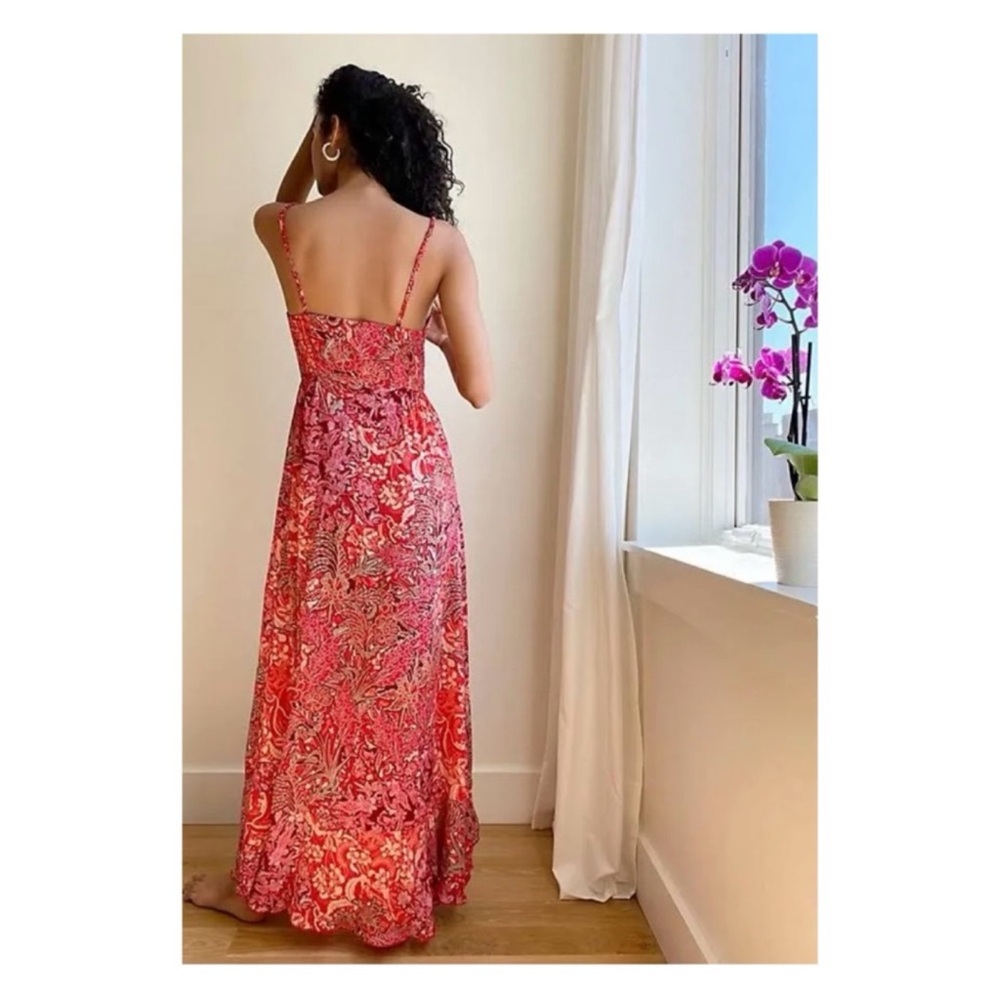 Free People Intimately forever yours smocked slip dress in red floral - Picture 2 of 10